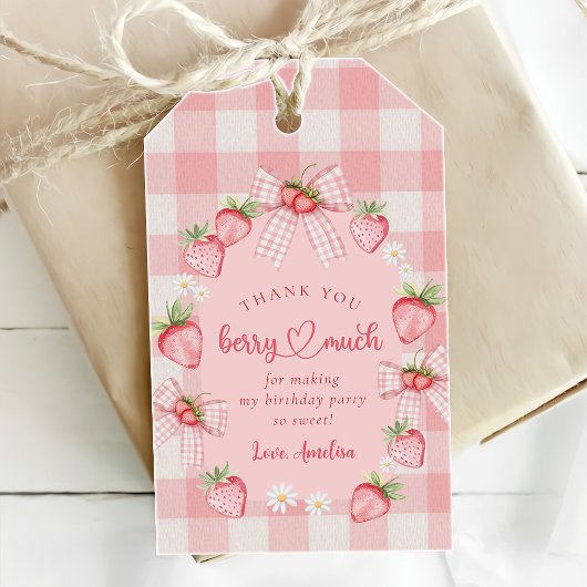 Berry First Cute 1. Geburtstag Erdbeere Geschenkan Geschenkanhänger
