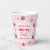 Berry First Cute 1. Geburtstag Erdbeere Pappbecher (Vorderseite)