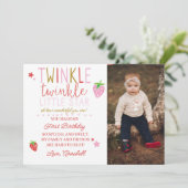 Berry First Danke Card Twinkle Star Download Einladung (Stehend Vorderseite)