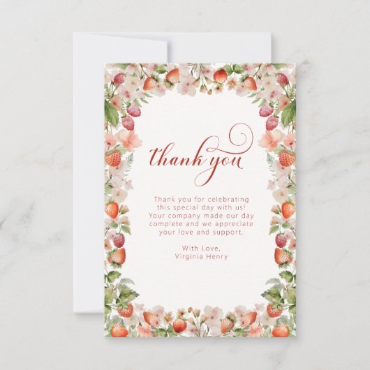 Berry First Dankeskarte (Vorderseite)