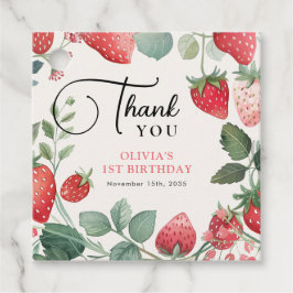 Berry First Floral 1. Geburtstag Geschenkanhänger