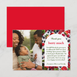 Berry First Foto Dankeskarte
