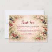 Berry First Garden 1st Birthday Dankeskarte (Vorderseite)