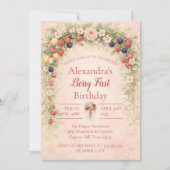 Berry First Garden 1st Birthday Einladung (Vorderseite)