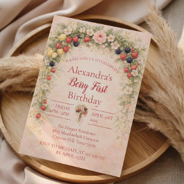 Berry First Garden 1st Birthday Einladung