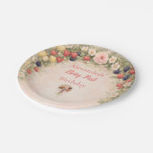 Berry First Garden 1st Birthday Pappteller (Schrägansicht)