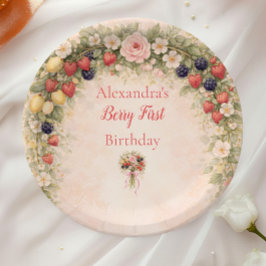 Berry First Garden 1st Birthday Pappteller