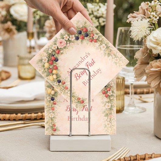 Berry First Garden 1st Birthday Serviette