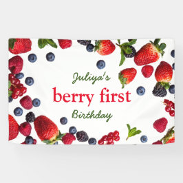 Berry First Geburtday Foto Banner