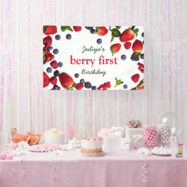 Berry First Geburtday Foto Banner