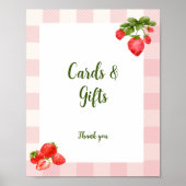 Berry First Geburtstag individualisierbares Zeiche Poster (Vorne)