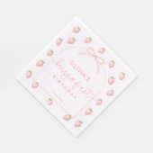 Berry First Girl Birthday Paper Napkin Serviette (Ecke)