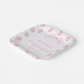 Berry First Girl Birthday  Pappteller (Gewinkelt)