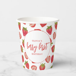 Berry First Girls Erdbeere 1. Geburtstag Party Pappbecher