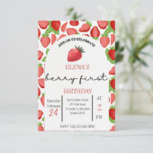 Berry First Invite Einladung (Stehend Vorderseite)