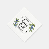 Berry First Kindergeburtstag | Blaubeere | Minimal Serviette (Ecke)