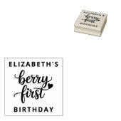 Berry First Niedlich 1. Geburtstag Strawberry Girl Gummistempel (Stempel)