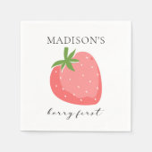 Berry First Paper Napkins Strawberry Party Decke Serviette (Vorderseite)
