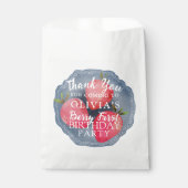 Berry First Red Strawberry Birthday Favor  Geschenktütchen (Vorderseite)