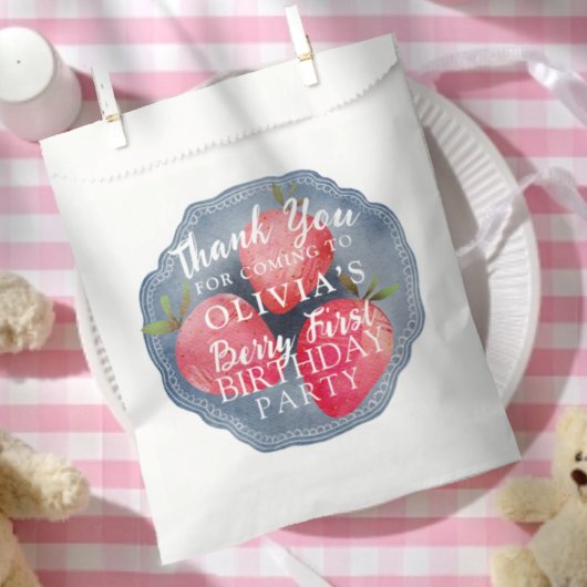 Berry First rote Erdbeerverpackung zum Geburtstag Geschenktütchen