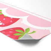 Berry First Strawberry 1. Geburtstag 24x36 Willkom Poster (Ecke)