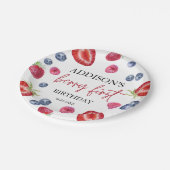 Berry First Strawberry 1. Geburtstag Party Custom Pappteller (Schrägansicht)