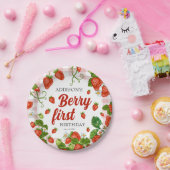 Berry First Strawberry 1. Geburtstag Party Custom Pappteller (Party)