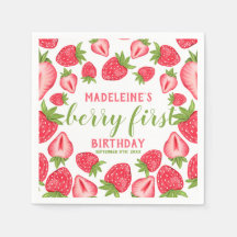 Berry First Strawberry 1. Geburtstag Personalisier