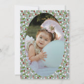 Berry First Strawberry 1st Birthday Photo Einladung (Rückseite)