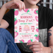 Berry First Strawberry Birthday Party Einladung