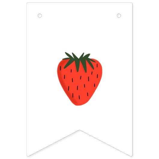 Berry First Strawberry Birthday Wimpelkette (Erste Fahne)