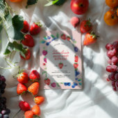Berry First Strawberry Blueberry Birthday Einladung