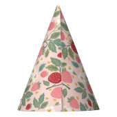 Berry First Strawberry Bouquet Birthday Partyhütchen (Rückseite)