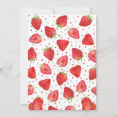 Berry First Strawberry Einladung (Rückseite)