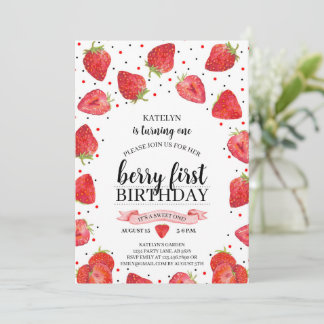 Berry First Strawberry Einladung