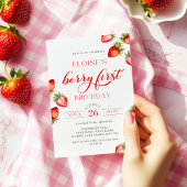 Berry First Strawberry Einladung zum ersten Geburt