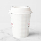 Berry First Strawberry Gingham Birthday Party Pappbecher (Rechts)