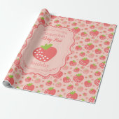Berry First Strawberry Girl 1. Geburtstag Party Geschenkpapier (Ungerollt)
