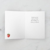 Berry First Strawberry Happy Birthday Card Karte (Innenseite)