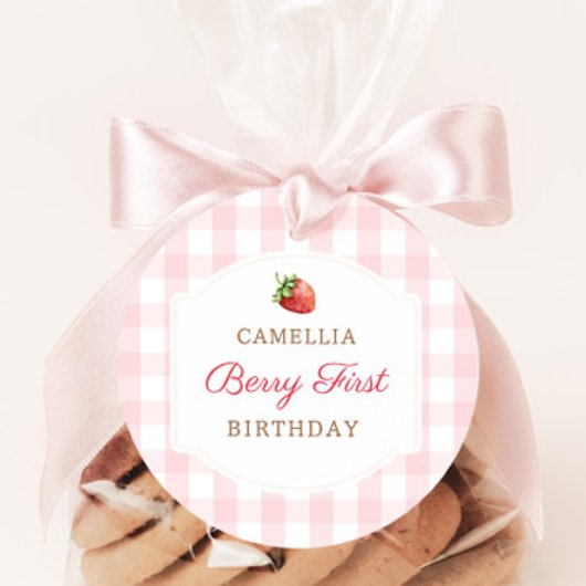 Berry First Strawberry Jam 1. Geburtstag Party Geschenkanhänger