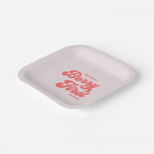 Berry First Strawberry Pappteller (Gewinkelt)