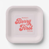 Berry First Strawberry Pappteller (Vorderseite)