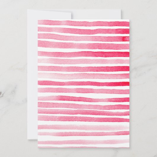 Berry First Strawberry Theme Girls 1. Party Einladung (Rückseite)