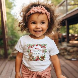 Berry First Strawberry und Bär zum Geburtstag Baby T-shirt