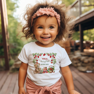 Berry First Strawberry und Bär zum Geburtstag Baby T-shirt