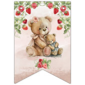 Berry First Strawberry und Bär zum Geburtstag Wimpelkette (Erste Fahne)