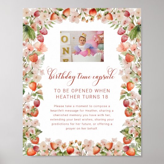 Berry First Time Capsule Sign Poster (Vorne)