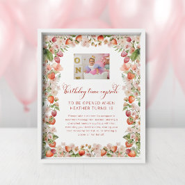 Berry First Time Capsule Sign Poster