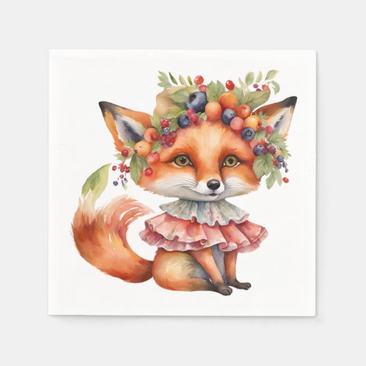 Berry Fox Blossom Serviette (Vorderseite)