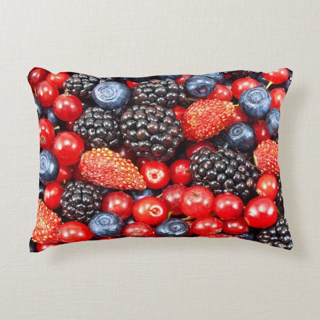 Berry-Fresh Background Mosaik Dekokissen (Vorderseite)